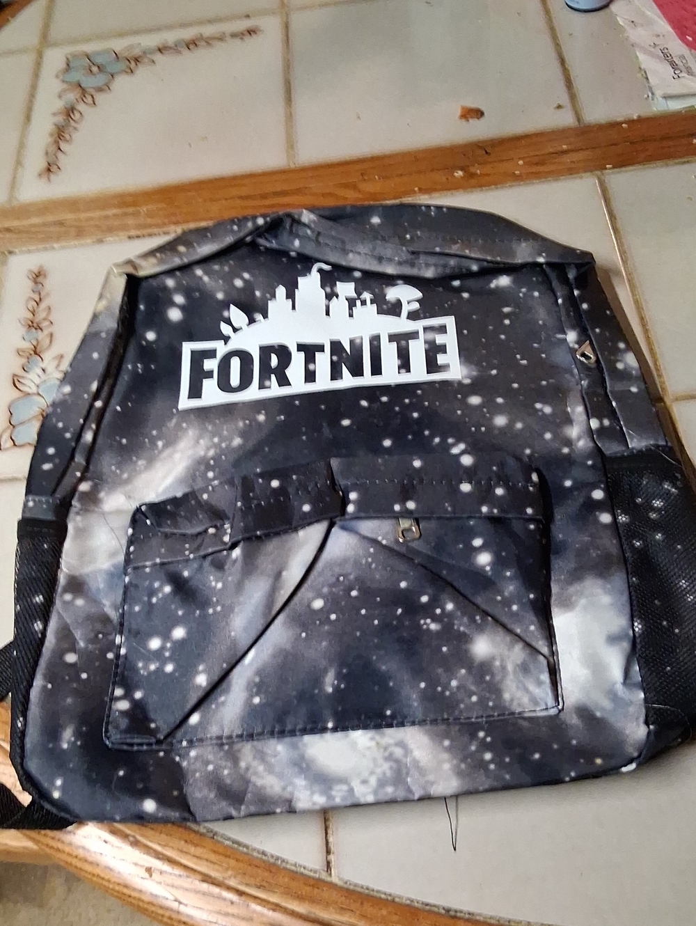 Fortnite Galaxy Print Backpack with Front Pocket